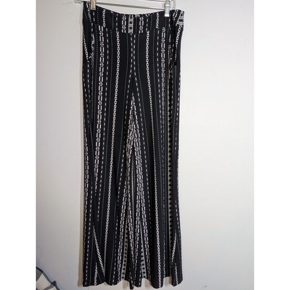 Black & Cream Joseph Ribkoff Size 6 Wide Leg Casual Pants‎ - Picture 1 of 6